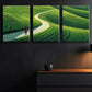 3pcs Triptych Green Landscape Rolled Nature Wall Art Set Canvas Framed 40x60cm - High Quality Print 100% Australian Made Wall Canvas Ready to Hang