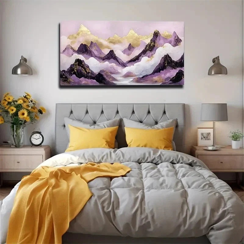 Serene Mountain Landscape Wall Art Canvas Office Home Room Framed 120x60cm