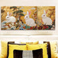 3pcs Little white rabbit embroidery Metal Print Ready to Hang Art