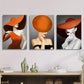 3pcs fashionable female hanging painting Metal Print Ready to Hang Art