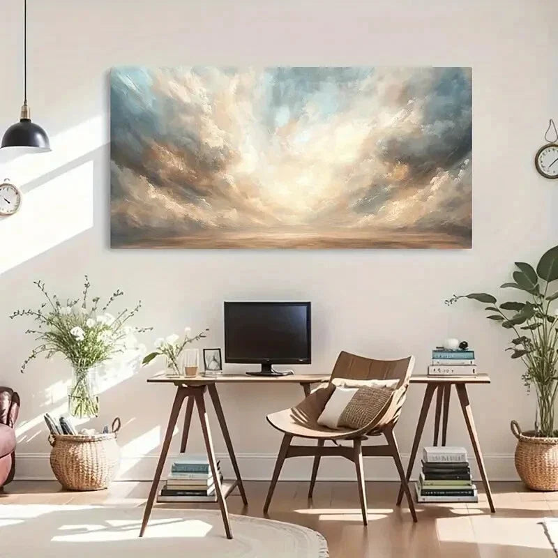 Dramatic Sunset Sky And Clouds Wall Art Canvas Office Home Room Framed 120x60cm