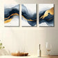 3pcs Abstract Dark Golden & Black Perfect Wall Art Set Canvas Framed 40x60cm - High Quality Print 100% Australian Made Wall Canvas Ready to Hang