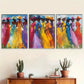 3pcs   Colorful Elegant Women Triptych Wall Art Set Canvas Framed 40x60cm - High Quality Print 100% Australian Made Wall Canvas Ready to Hang