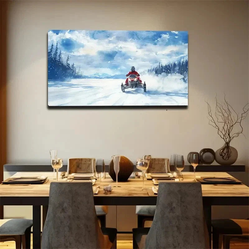 Grows In A Thick Coniferous Wall Art Canvas Office Home Room Framed 120x60cm