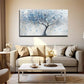 Blue And White Trees Suitable Wall Art Canvas Office Home Room Framed 80x45cm