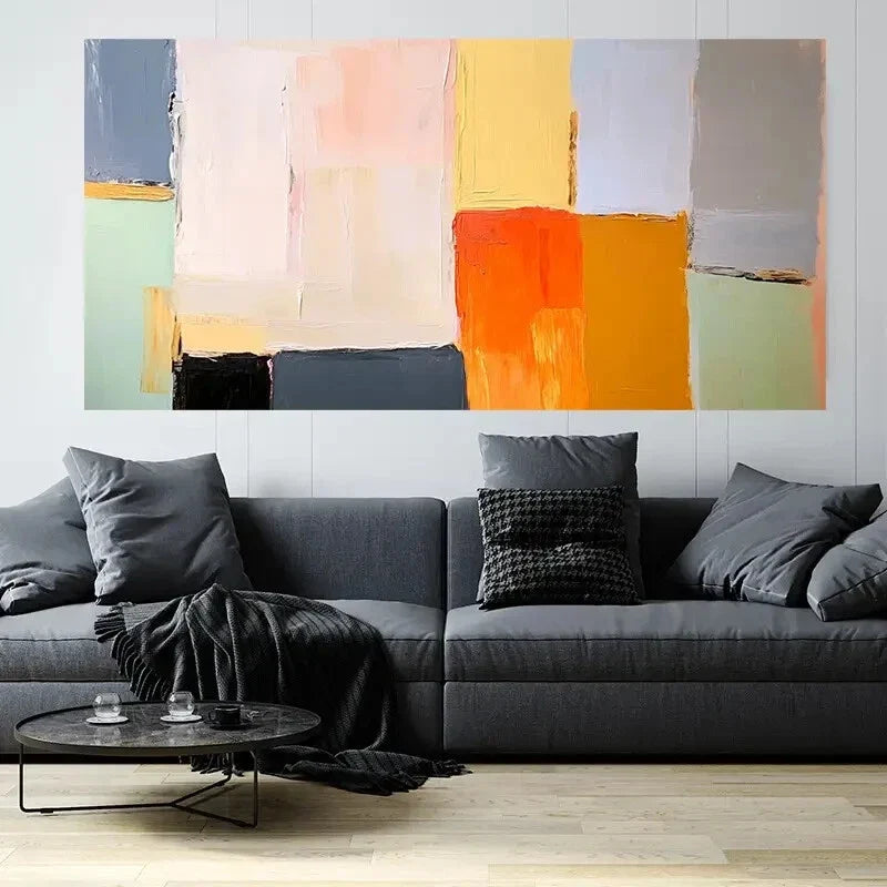 Chic Square Contemporary Décor Wall Art Canvas Office Home Room Framed 120x60cm