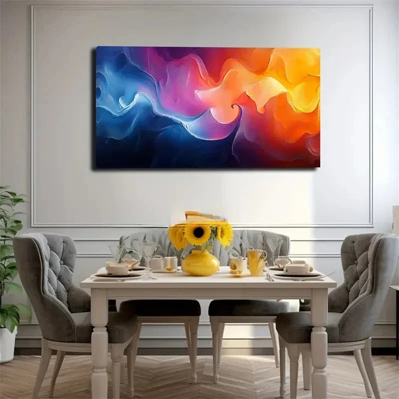 Flowing And Integrated Colors Wall Art Canvas Office Home Room Framed 120x60cm
