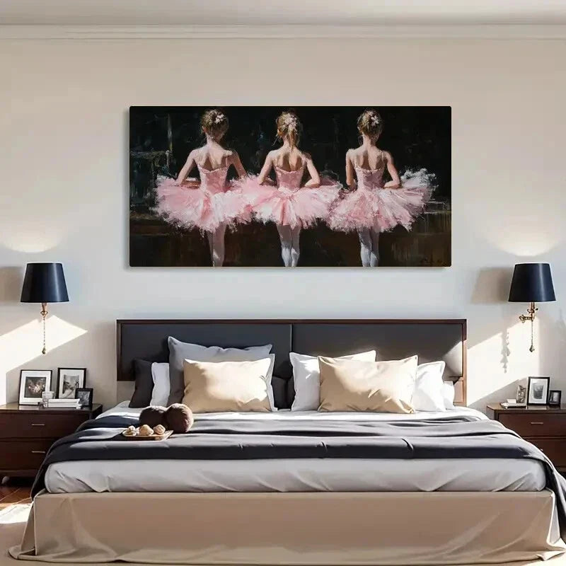 Ballet Dancers Modern Décor Wall Art Canvas Office Home Room Framed 120x60cm