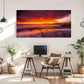 Coastal Landscape Retro Style Wall Art Canvas Office Home Room Framed 120x60cm