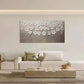 White Blooming Flowers Deco Wall Art Canvas Office Home Room Framed 80x45cm