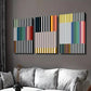 3pcs Abstract Colorful Striped Block Wall Art Set Canvas Framed 40x60cm - High Quality Print 100% Australian Made Wall Canvas Ready to Hang