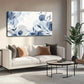 Light And Dark Blue Blocks Wall Art canvas office home room framed 120x60cm