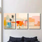 3pcs Abstract Palm Color Desert & Palm Trees Wall Art Set Canvas Framed 40x60cm - High Quality Print 100% Australian Made Wall Canvas Ready to Hang