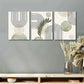 3pcs Abstract Sage Green Geometric Metal Print Ready to Hang Art