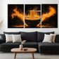 3pcs Bold and Fiery Noodle Dramatic Perfect Wall Art Set Canvas Framed 40x60cm - High Quality Print 100% Australian Made Wall Canvas Ready to Hang