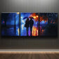 3pcs Romantic Lovers Under Street Light Perfect Wall Art Set Canvas Framed 40x60cm - High Quality Print 100% Australian Made Wall Canvas Ready to Hang