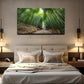 Bamboo Forest Path Suitable Wall Art Canvas Office Home Room Framed 80x45cm