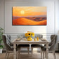 Sunset Desert Yellow Sand Wall Art Canvas Office Home Room Framed 80x45cm