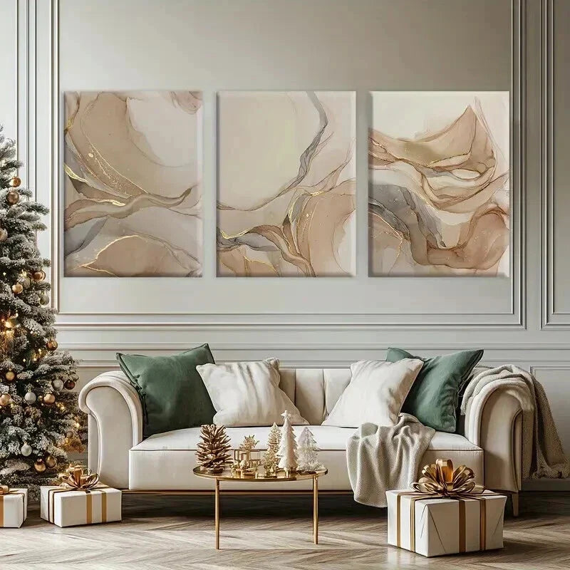 3pcs Irregular Graphic Fantasy Decorations Wall Art Set Canvas Framed 40x60cm - High Quality Print 100% Australian Made Wall Canvas Ready to Hang