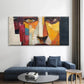 Abstract Portrait Bold Face Wall Art Canvas Office Home Room Framed 120x60cm