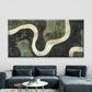 Abstract Green Black Curved Lin Wall Art Canvas Office Home Room Framed 120x60cm