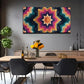 Vibrant Multicolor Star Pattern Wall Art Canvas Office Home Room Framed 80x45cm