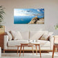 Blue Sky White Clouds Ocean Wall Art Canvas Office Home Room Framed 120x60cm