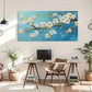 Elegant Plum Blossom White Wall Art Canvas Office Home Room Framed 120x60cm