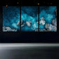3pcs Rocky Coastline Blue Waves Metal Print Ready to Hang Art