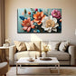 Flowers Watercolor Style Wall Art Canvas Office Home Room Framed 80x45cm