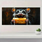 3pcs Vibrant Retro Modern Animal Themed Metal Print Ready to Hang Art