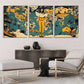 3pcs Vintage Travel Adventure Women Perfect Wall Art Set Canvas Framed 40x60cm - High Quality Print 100% Australian Made Wall Canvas Ready to Hang