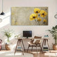 Delicate Yellow Flower Stems Wall Art Canvas Office Home Room Framed 120x60cm