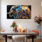 Abstract Elephant Crystal Wall Art Canvas Office Home Room Framed 120x60cm