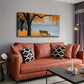 Falling Leaves Serene Lakeside Wall Art Canvas Office Home Room Framed 120x60cm