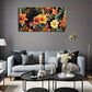 Vibrant Floral Design Blooming Wall Art Canvas Office Home Room Framed 120x60cm