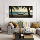 Tropical Beach Sunset Wall Art Canvas Office Home Room Framed 80x45cm