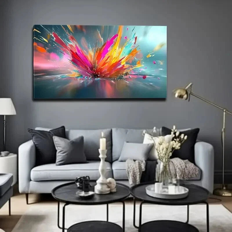 A Highly Visually Impactful Wall Art Canvas Office Home Room Framed 120x60cm