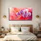 Blooming Flowers On Black Brown Wall Art Canvas Office Home Room Framed 120x60cm