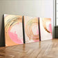 3pcs Trendy Abstract Art Pink Golden Rounds Wall Art Set Canvas Framed 40x60cm - High Quality Print 100% Australian Made Wall Canvas Ready to Hang