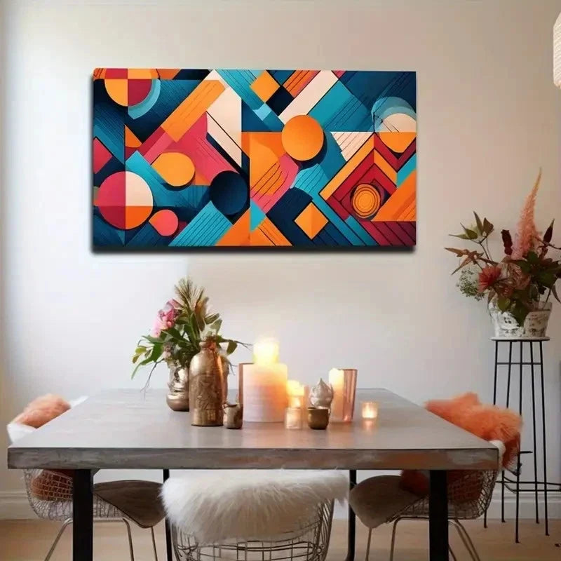 Abstract Pattern Wall Art Canvas Office Home Room Framed 120x60cm