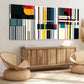 3pcs Color Abstract Geometric Elegant Artistic Wall Art Set Canvas Framed 40x60cm - High Quality Print 100% Australian Made Wall Canvas Ready to Hang