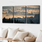 3pcs Misty Forest & Small Town Decoration Wall Art Set Canvas Framed 40x60cm - High Quality Print 100% Australian Made Wall Canvas Ready to Hang