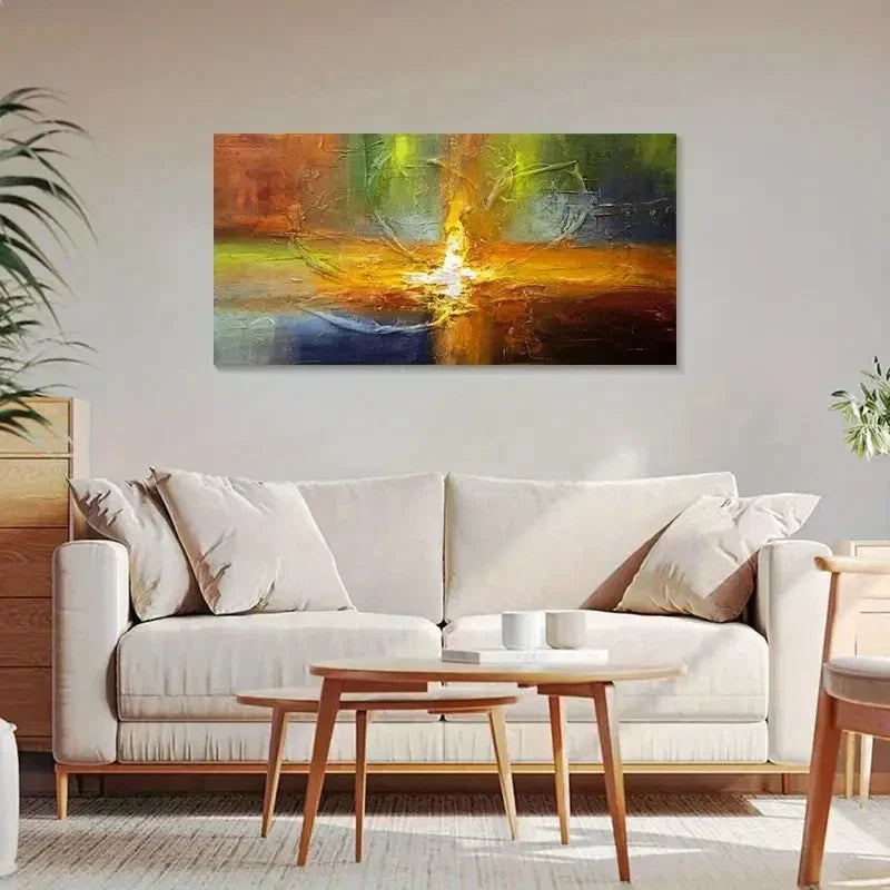 Colorful Explosion Of Textures Wall Art Canvas Office Home Room Framed 120x60cm