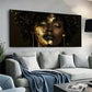 Golden Accents Woman Elegance Wall Art Canvas Office Home Room Framed 120x60cm