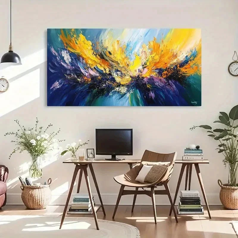 Explosion Decorative Artwork Wall Art Canvas Office Home Room Framed 120x60cm