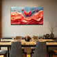 Red Origami Butterflies Wall Art Canvas Office Home Room Framed 80x45cm