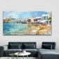 Greek Island-Inspired Seaside Wall Art Canvas Office Home Room Framed 120x60cm
