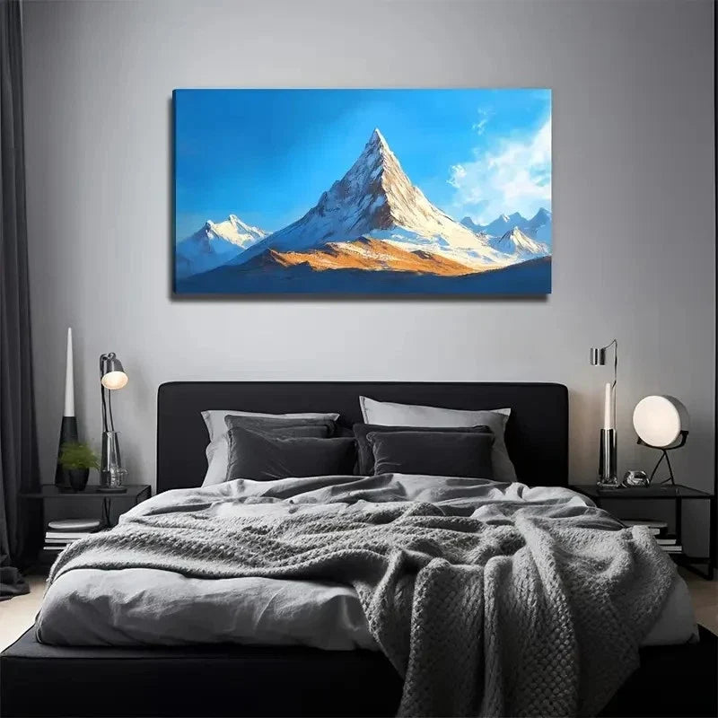 Snow Mountain Sunshine Wall Art Canvas Office Home Room Framed 120x60cm