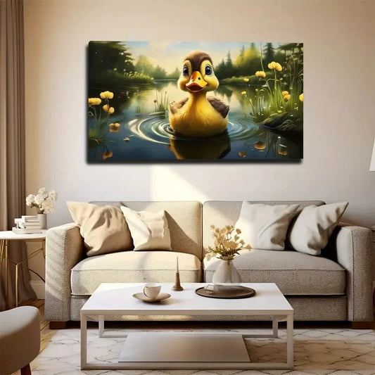 Ugly Duckling To Swan Wall Art Canvas Office Home Room Framed 120x60cm